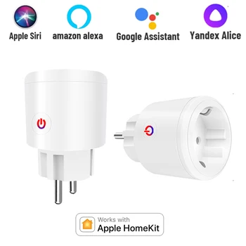 HomeKit Smart Plug EU US WiFi Розетка Таймер Расписание Голосовое управление Поддержка Alexa Google Assistant Приложение Cozylife Концентратор не требуется