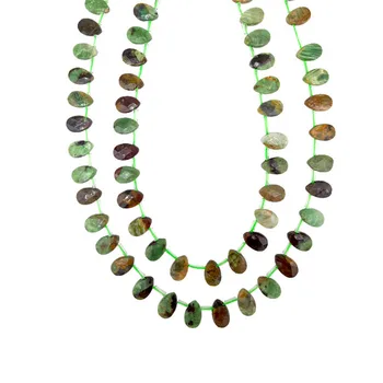 Натуральные бусины 8x12 мм, зеленый опал, драгоценный камень, каплевидная форма, гладкие бусины-бриолеты для самостоятельного изготовления ювелирных изделий, кристалл энергии Души